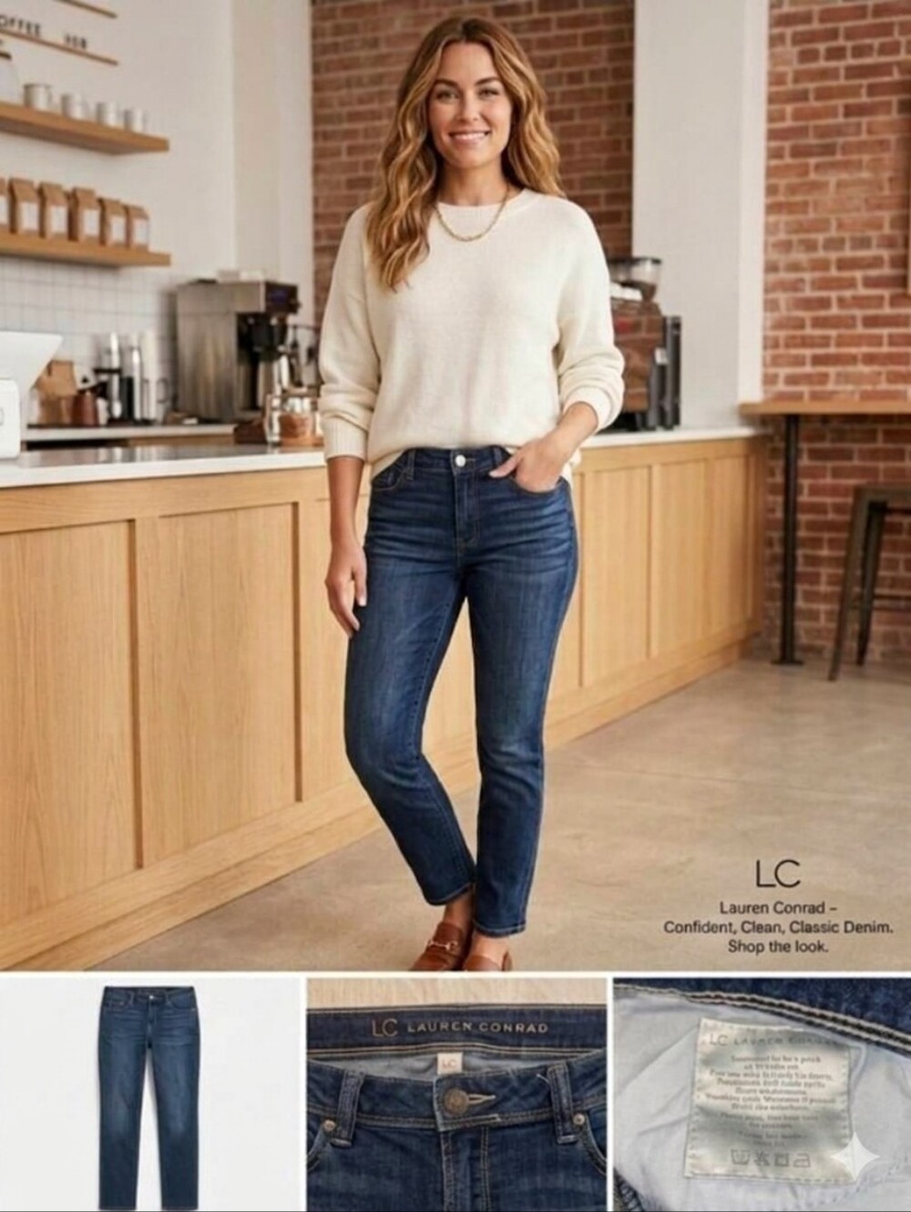 LC Lauren Conrad Indigo Skinny Stretch Jeans